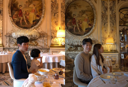 김민지 아나운서가 공개한 부녀 성장 사진